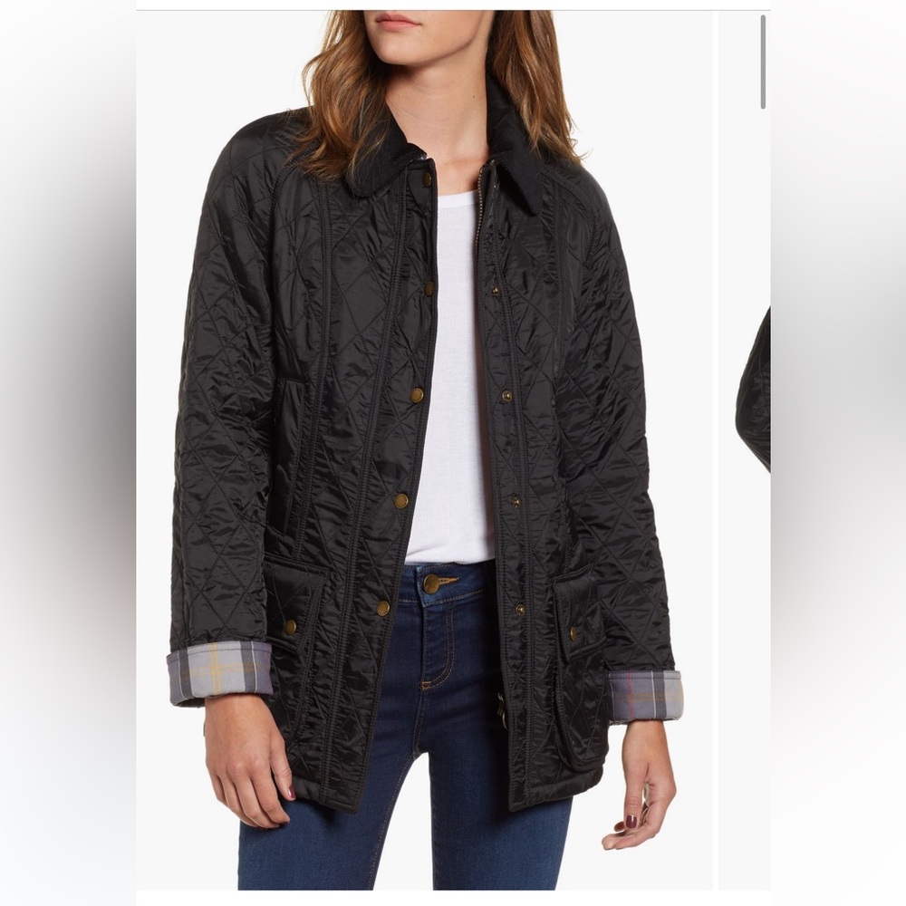 Barbour Beadnell Quilted Jacket in black